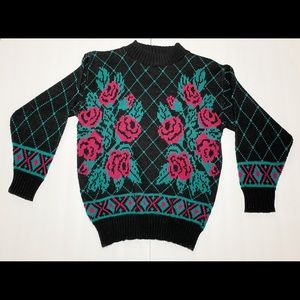 Vintage Cheryl Mills Rose Sweater